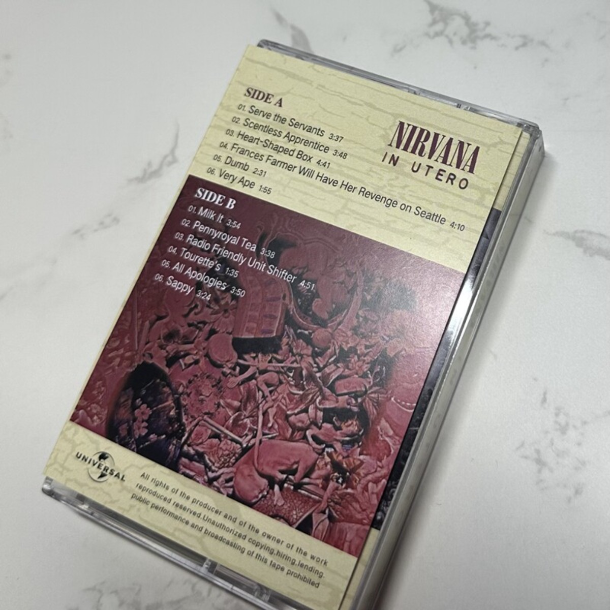 Nirvana in Utero Cassette Tape - огляд і ціна Audio Music To Lyrics