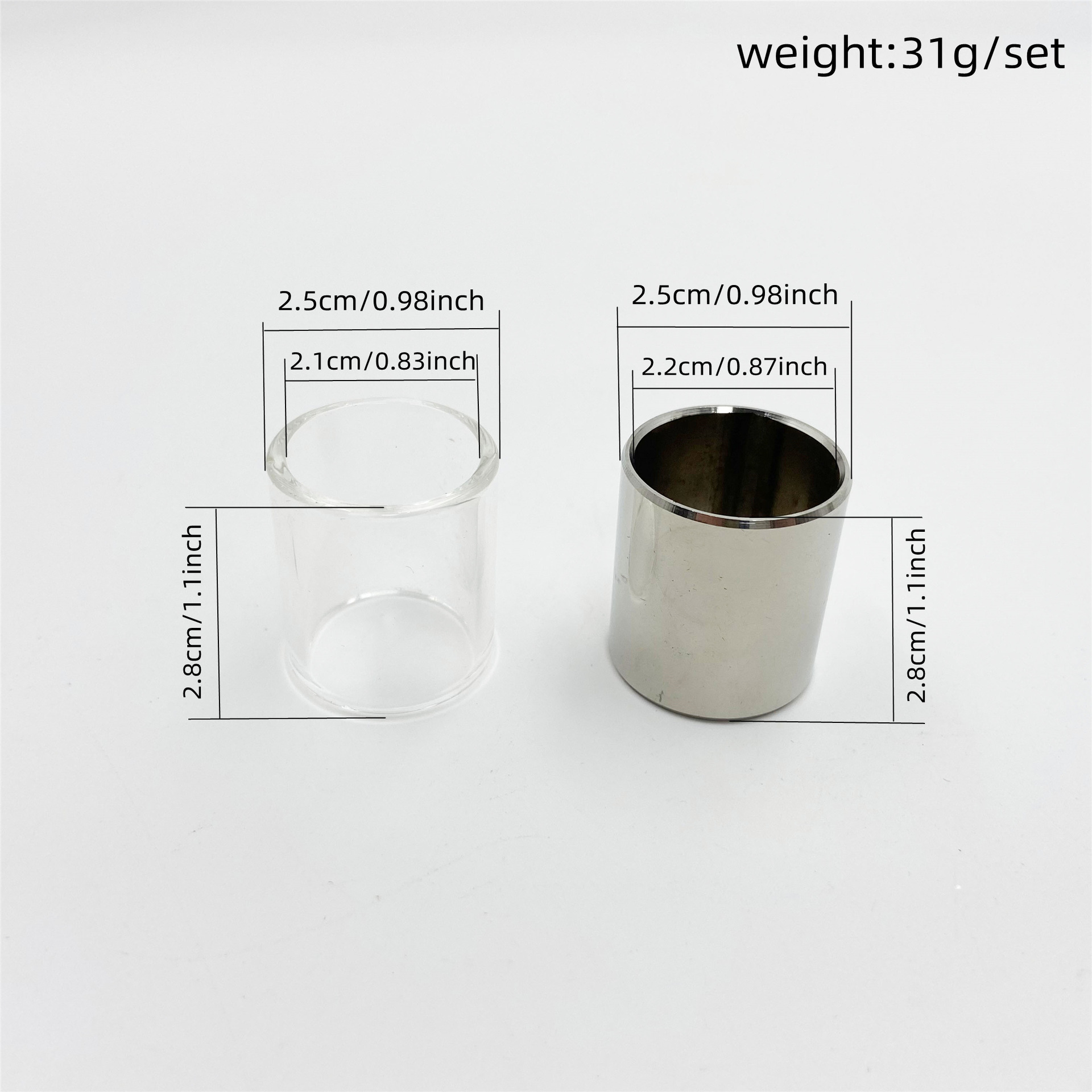 Guitar Glass + Stainless Steel - огляд і ціна Guitar Slide Tube
