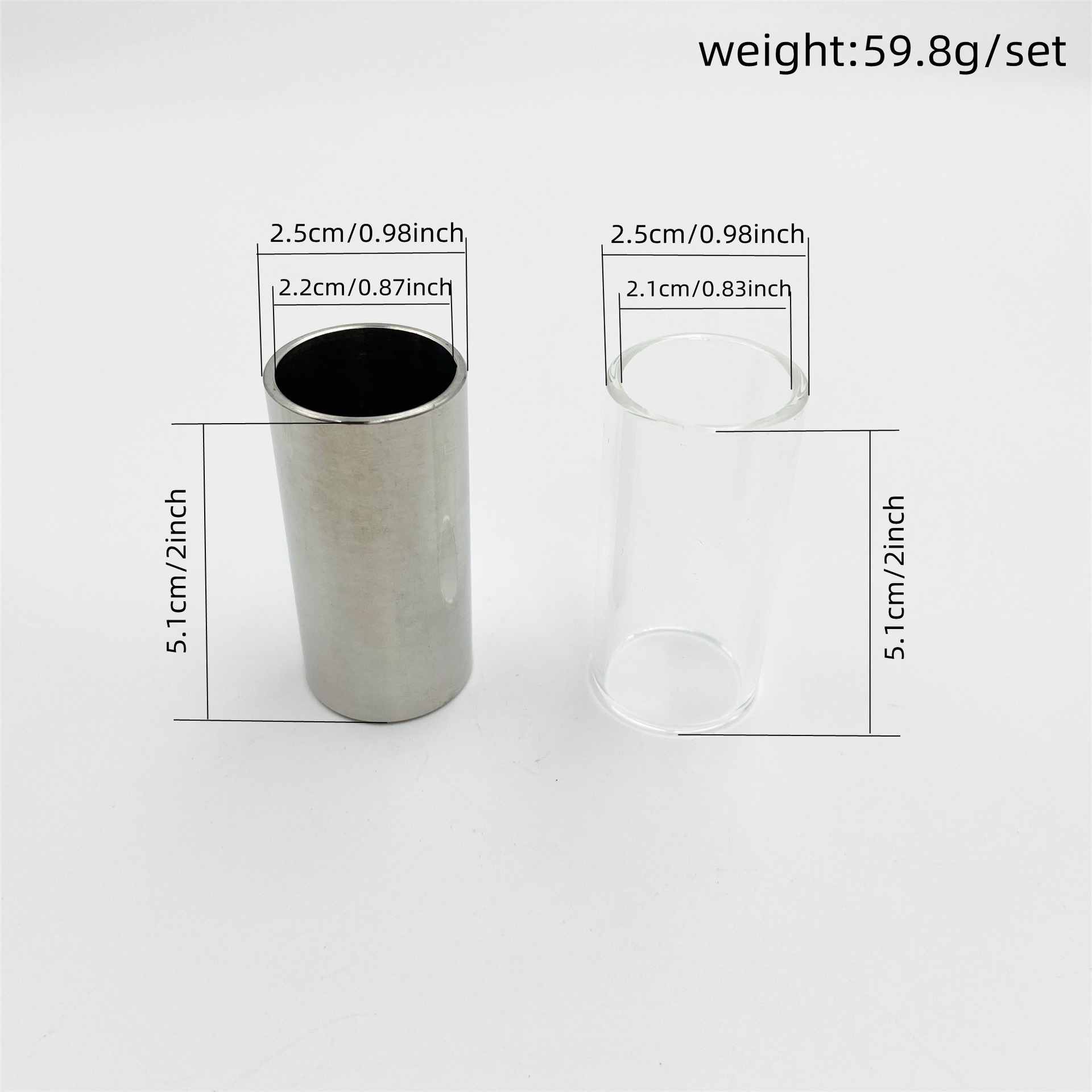 Guitar Glass + Stainless Steel - огляд і ціна Guitar Slide Tube