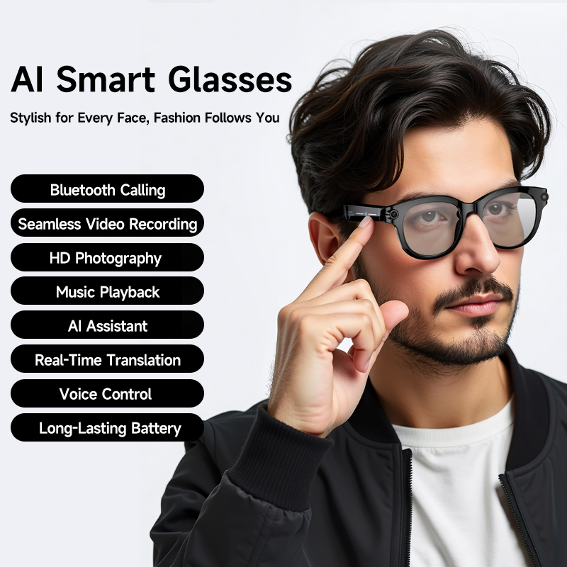 Lenovo 8K HD AI Smart Glasses  - огляд і ціна Audio Music Ai