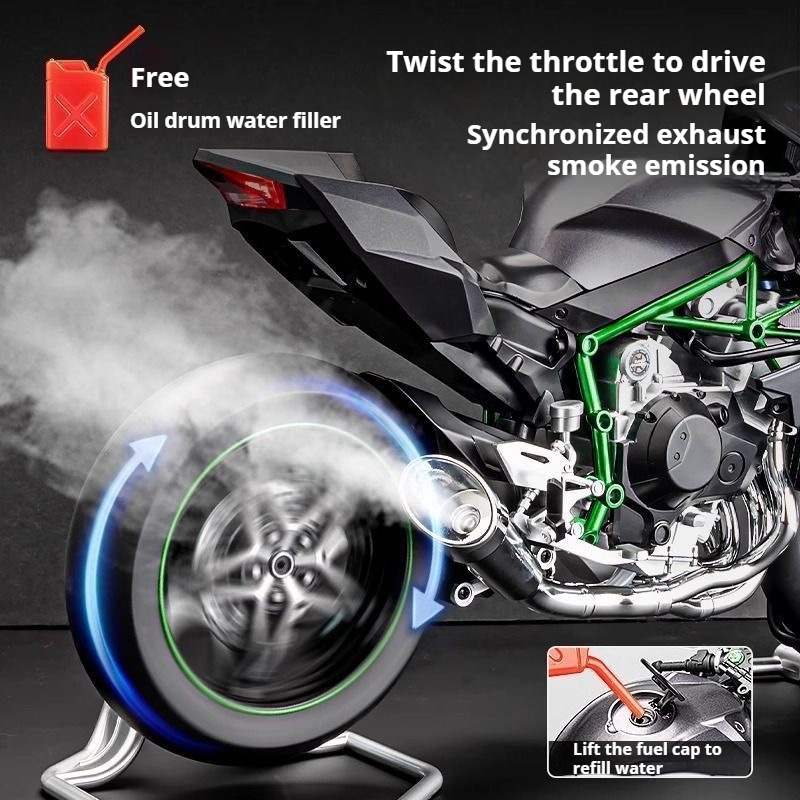 1:6 for Kawasaki H2R Ninja Wit - огляд і ціна Audio Music Car