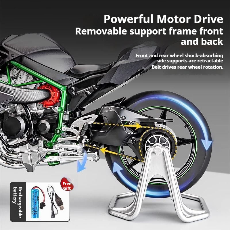 1:6 for Kawasaki H2R Ninja Wit - огляд і ціна Audio Music Car