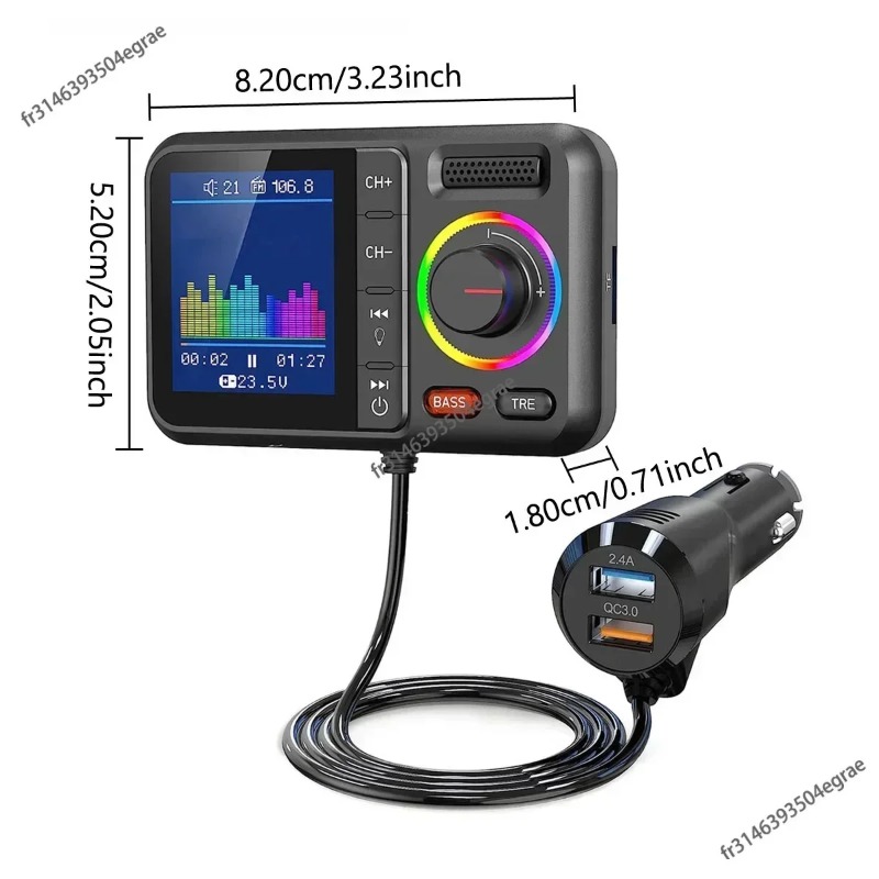 QC3.0 Dual USB Car FM Transmit - огляд і ціна Audio Music Car