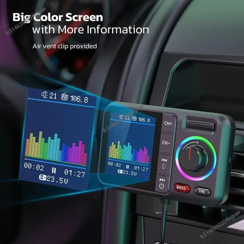 QC3.0 Dual USB Car FM Transmit - огляд і ціна Audio Music Car