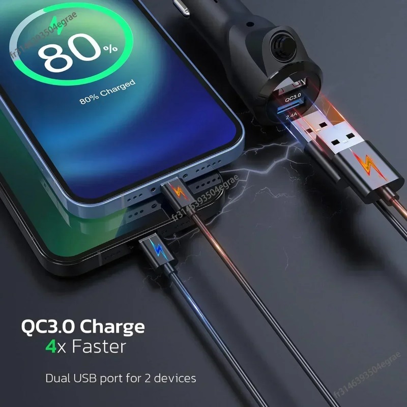 QC3.0 Dual USB Car FM Transmit - огляд і ціна Audio Music Car