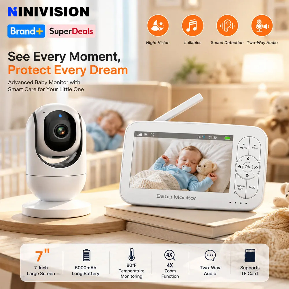 7-Inch 1080P Baby Monitor with - огляд і ціна Audio Detect Music
