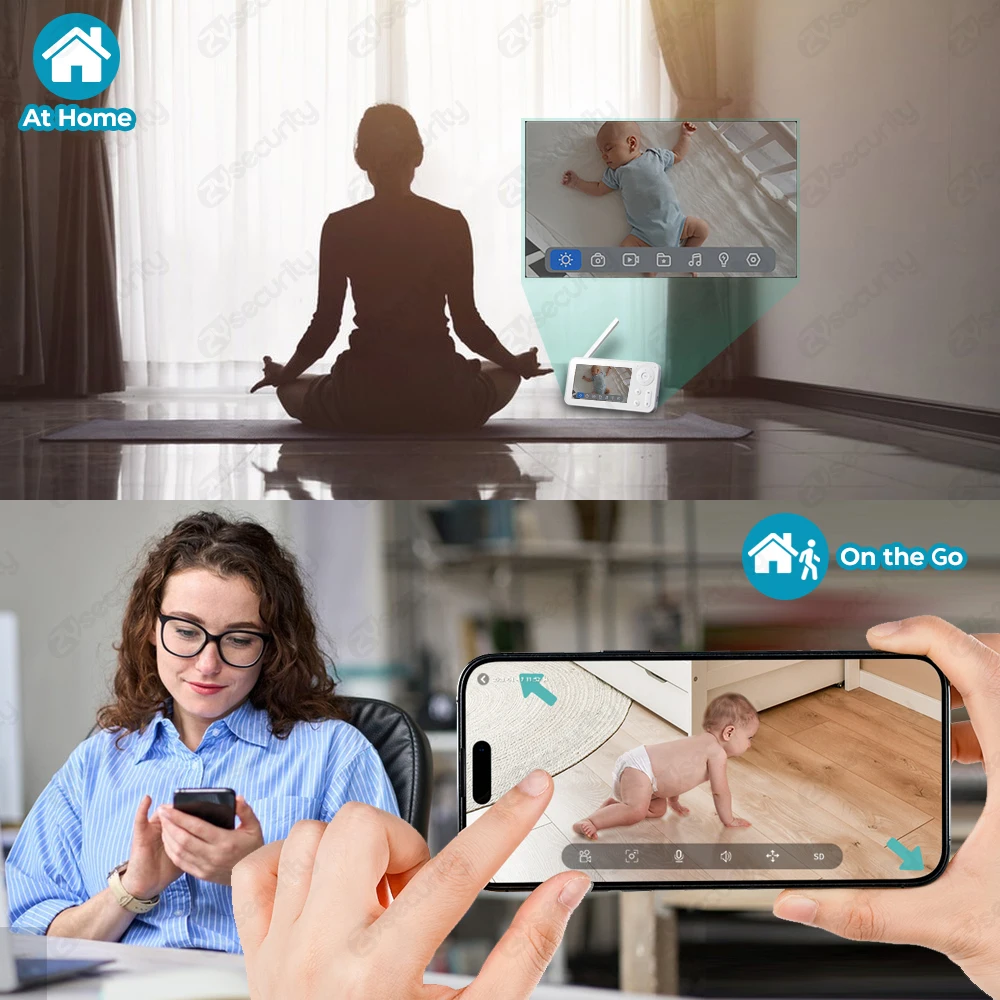 2K WiFi Baby Monitor with Scre - огляд і ціна Audio Detect Music