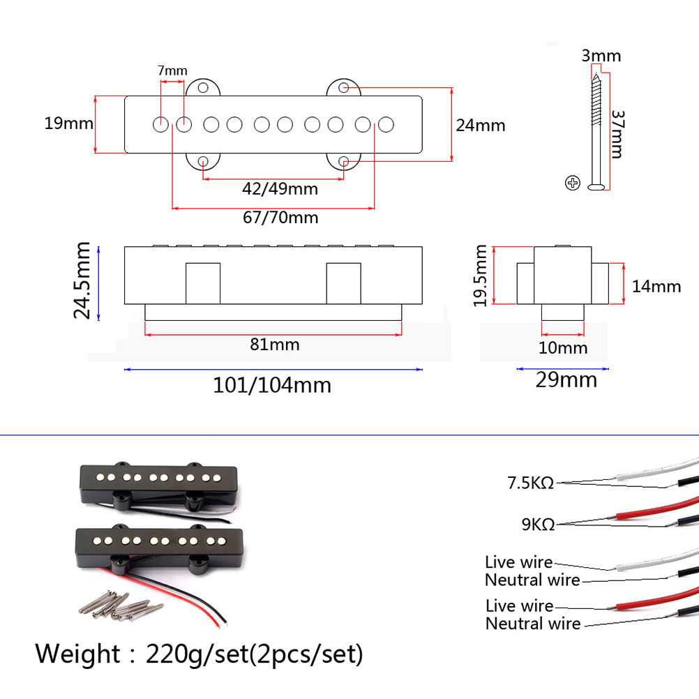 5 String Bass Guitar Pickup Re - огляд і ціна Bass Guitar Strings