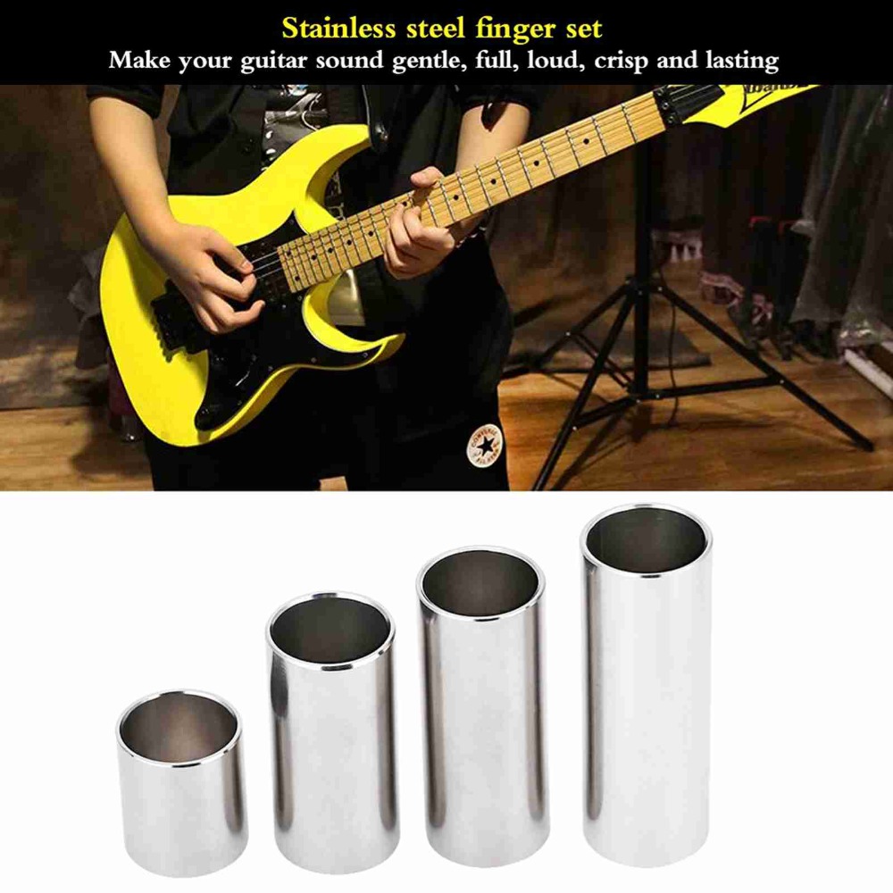 4pcs Stainless Steel Guitar Sl - огляд і ціна Guitar Slide Tube