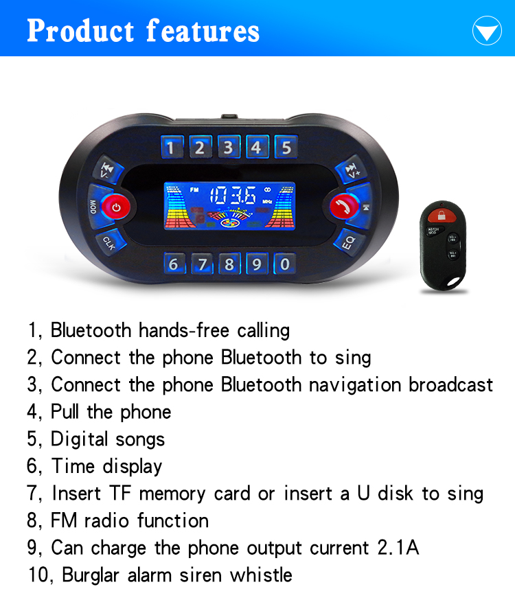 MT730 Motorcycle Bluetooth Spe - огляд і ціна Audio Music App