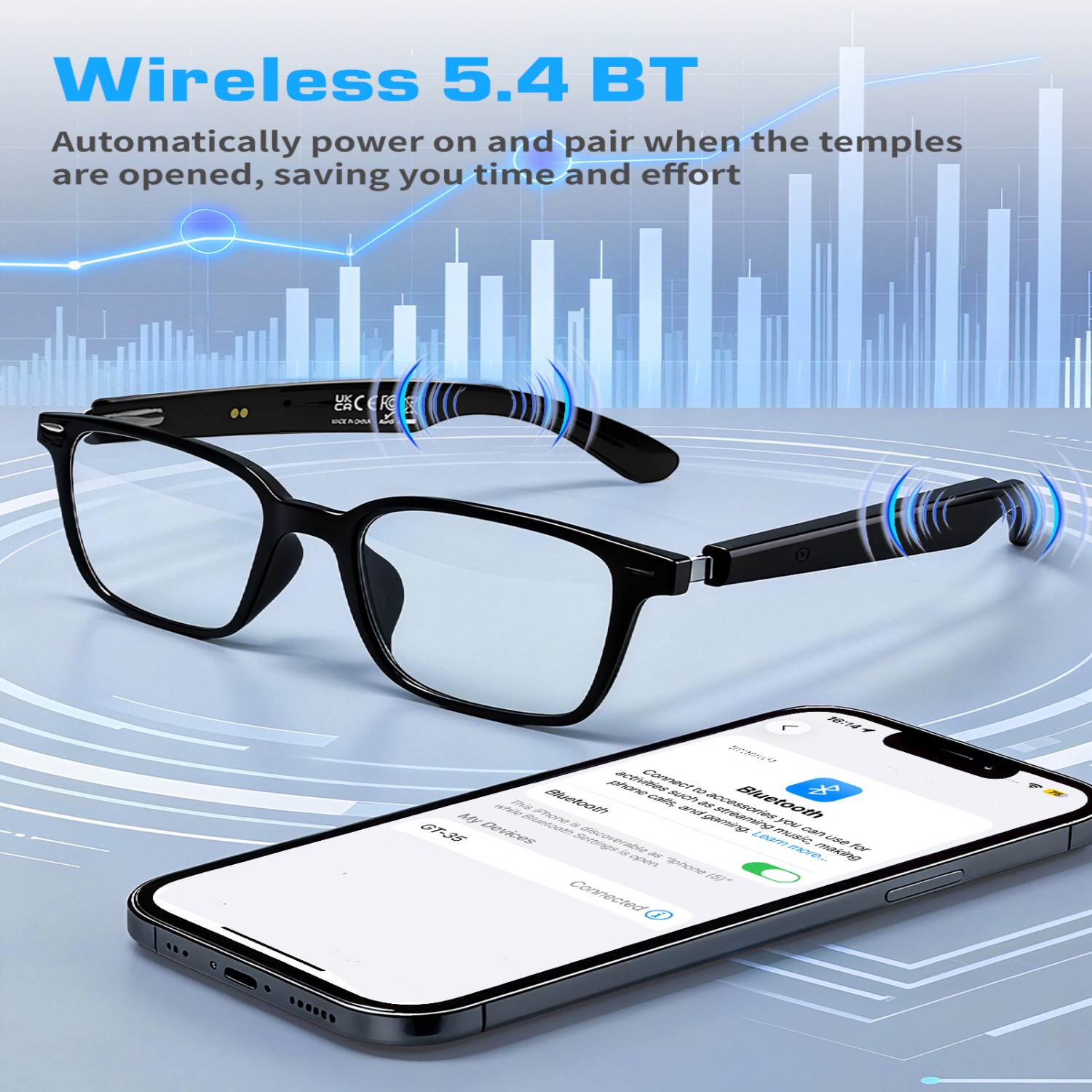 GT35 Smart Glasses with AI Tra - огляд і ціна Audio Music Ai