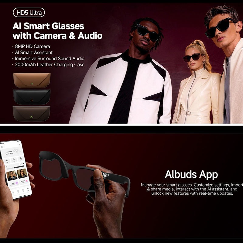 2026 New AI Smart Glasses 8MP  - огляд і ціна Audio Music Ai