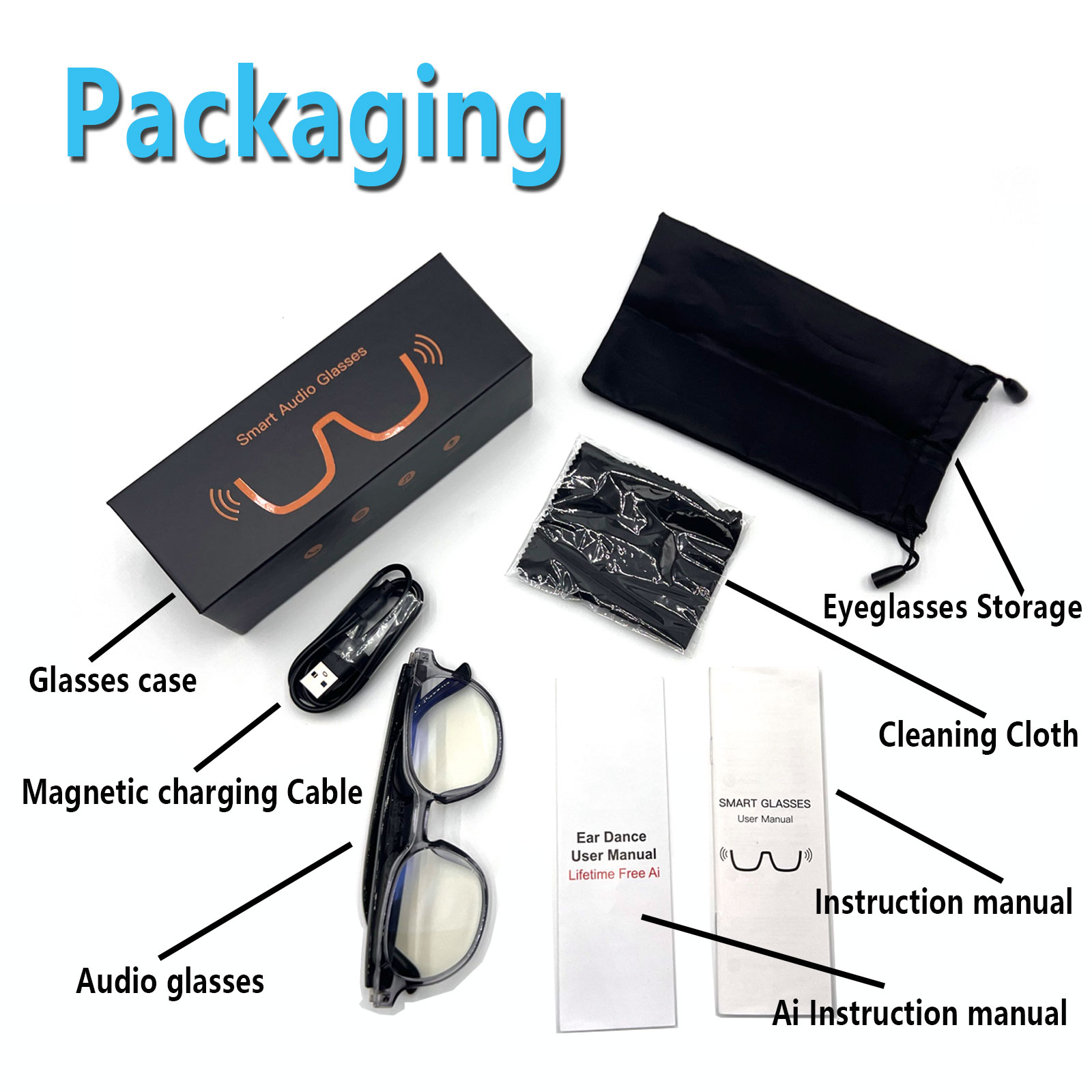 Smart Audio Glasses, Real-Time - огляд і ціна Audio Music App