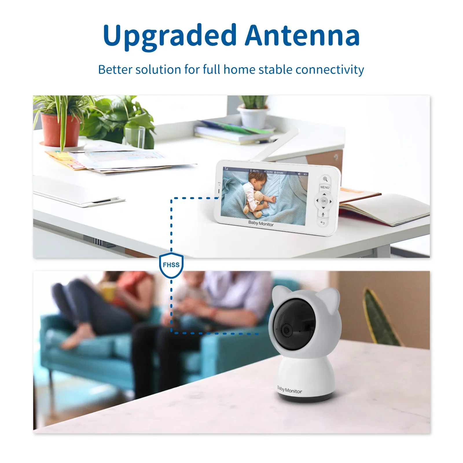 Baby Monitor HD 5 Inch LCD Two - огляд і ціна Audio Detect Music
