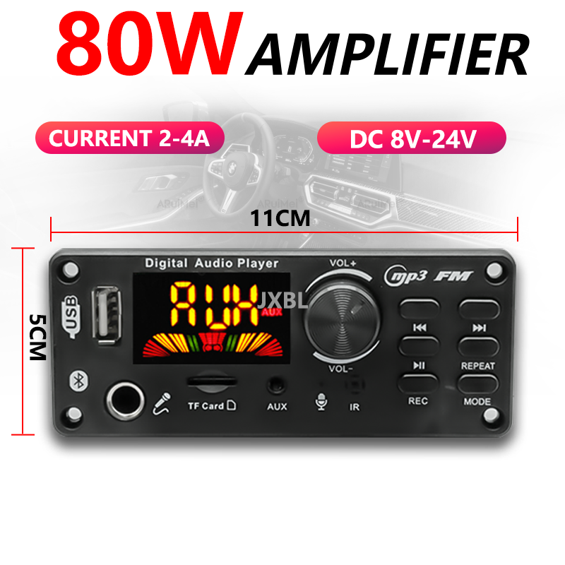 80W Bluetooth 5.0 MP3 Decoder  - огляд і ціна Audio Music Car