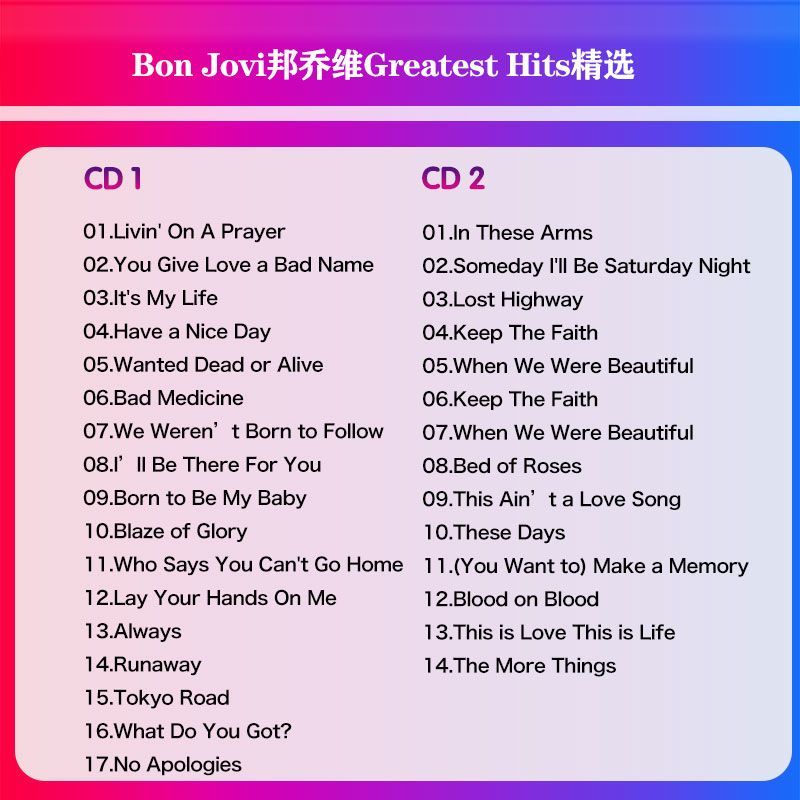 Bon Jovi Greatest Hits Collect - огляд і ціна Audio Music To Lyrics