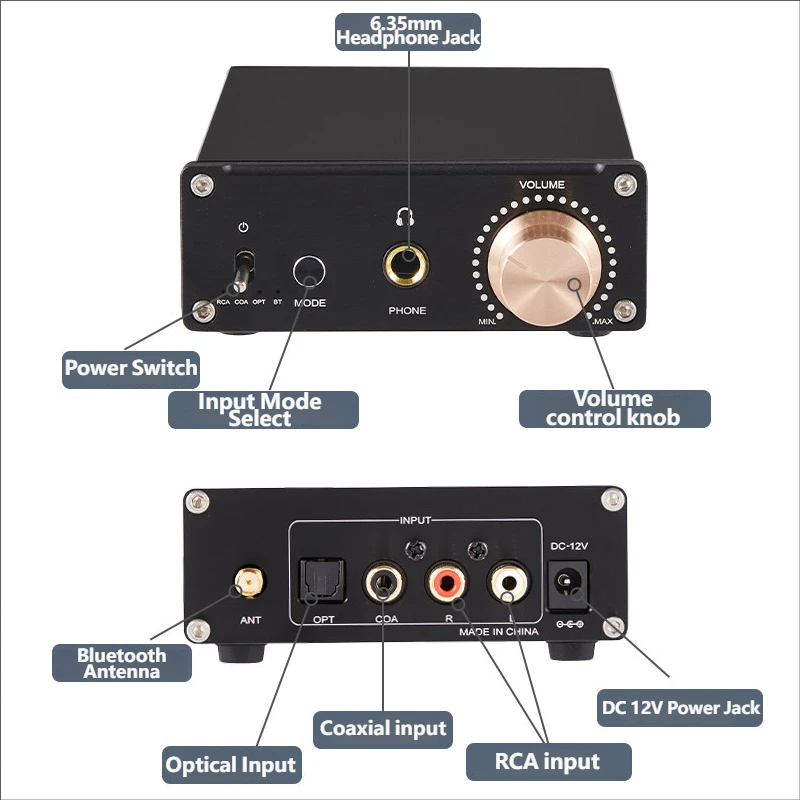 YJCO A938 DAC Hifi Headphone A - огляд і ціна Headphone Amplifier Dac