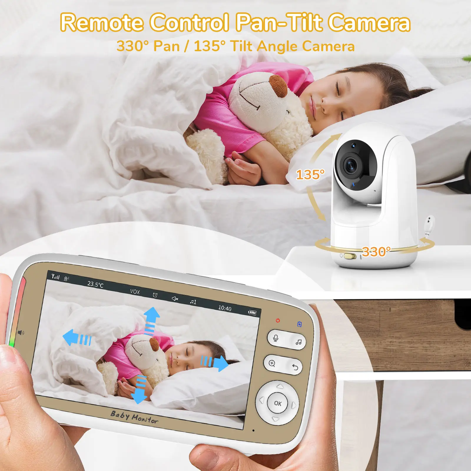 5 Inch Baby Monitor 3X Zoom PT - огляд і ціна Audio Music App