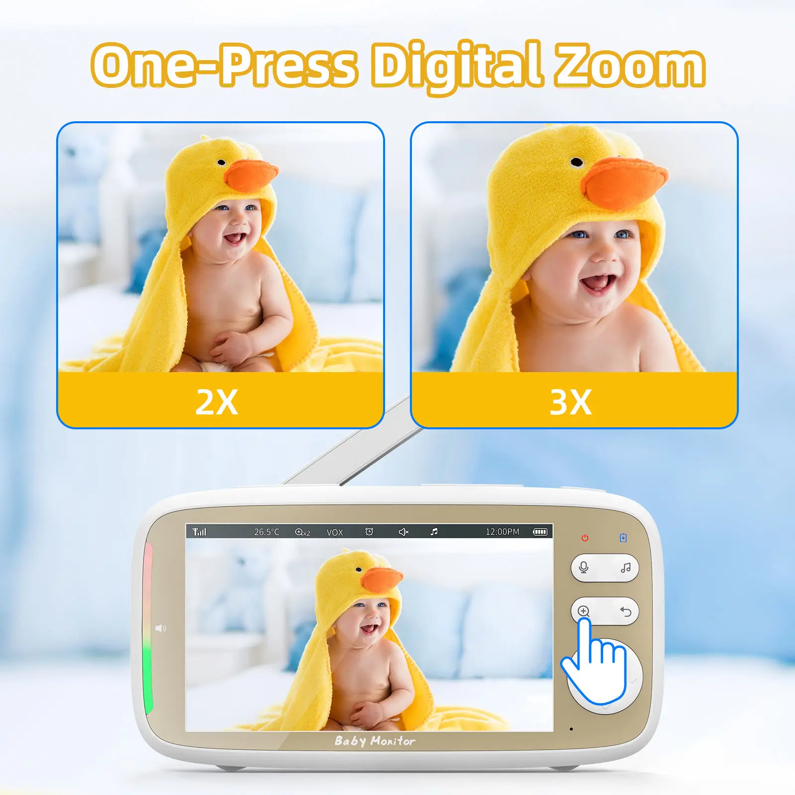 5 Inch Baby Monitor 3X Zoom PT - огляд і ціна Audio Music App