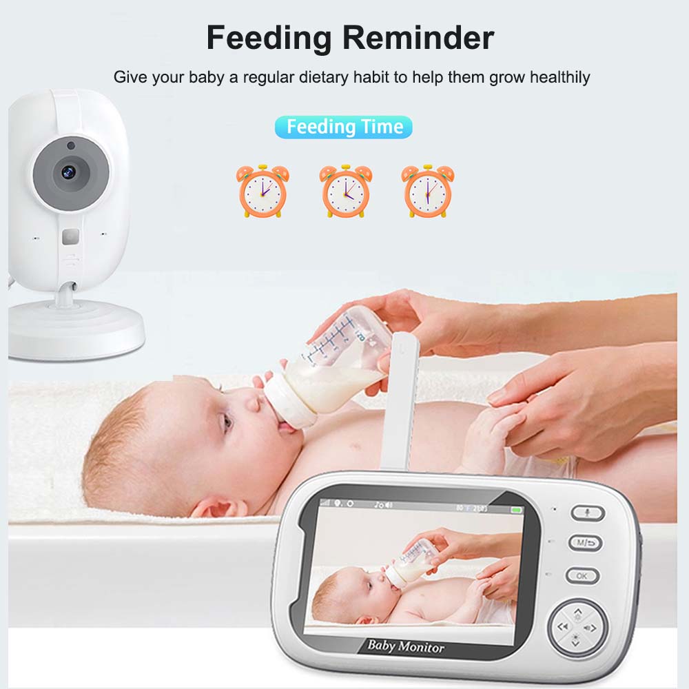 3.5'' Video Baby Monitor 2.4G  - огляд і ціна Audio Detect Music